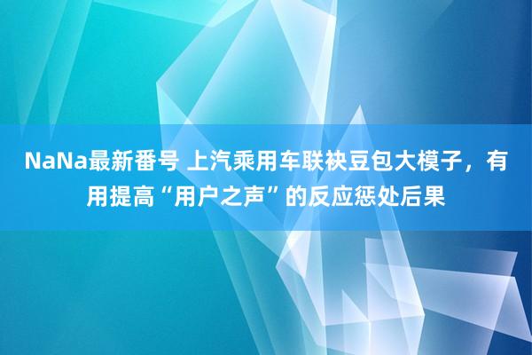 NaNa最新番号 上汽乘用车联袂豆包大模子，有用提高“用户之声”的反应惩处后果